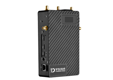 5G單兵圖傳2張SIM卡整機一體化設計，支持攝像機的熱靴安裝，可與DV攝像機組合使用